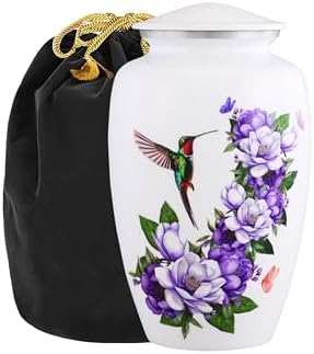 Humming Bird with Magnolia Flower Cremation Urn for Human Ashes - Decorative Urn for Adults