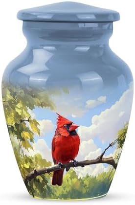 Cardinal Miniature Funeral Urns for Human Ashes - 3 Inch Keepsake Urn