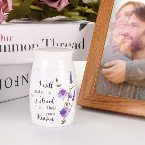 Mini White Urn for Human Ashes 3 Inch Cremation Keepsake