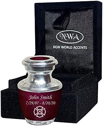 Firefighters Keepsake Cremation Urn with Personalization Red