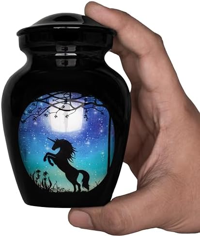 Small Urns for Human Ashes Keepsake - Unicorn Urn for Adult Man Woman Mini Urn