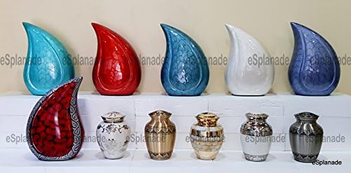 eSplanade Teardrop Cremation Urn in Fiery Red