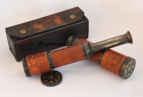 14 Inch Brass Pirate Spyglass Telescope for Adults