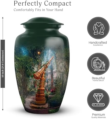 Telescope Urn for Ashes - 10 Inch Decorative Urn