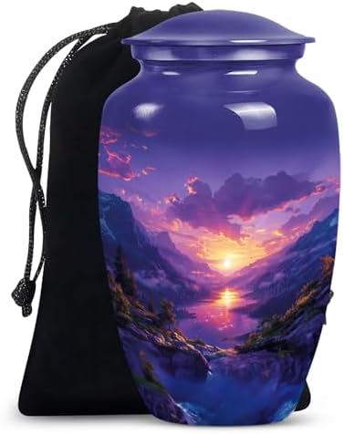 Purple Mountain Sunset Cremation Urn - 10 Inch