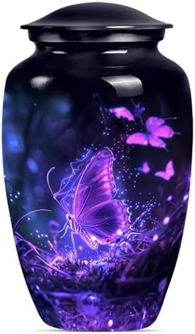Stunning Butterfly Urns for Human Ashes 10 Inch Capacity with Velvet Bag