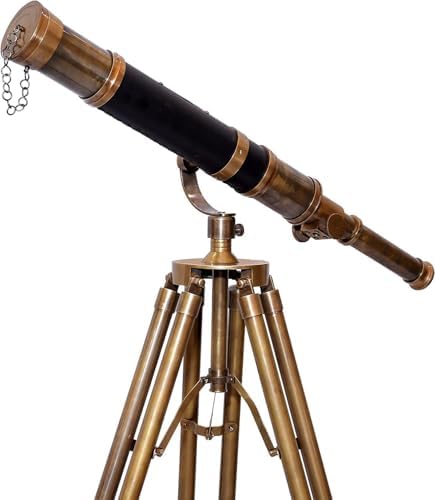 Vintage Marine Brass Telescope Floor Standing Decor