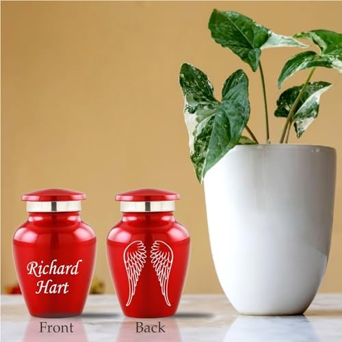 Personalized Angel Wings Cremation Urn - 4 Small Keepsakes