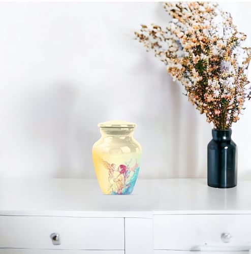3 Inch Mini Urn for Human Ashes - Beige Decorative