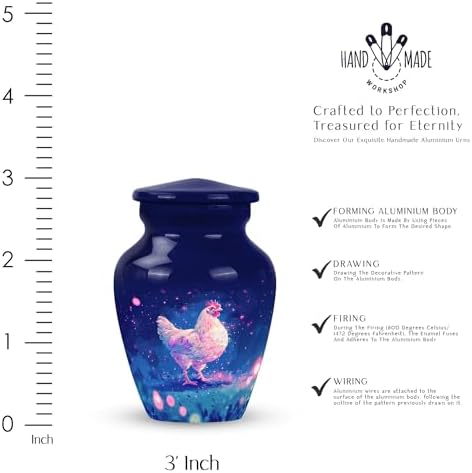 Mini Cremation Urn - 3 Inch Durable Metal Ash Container