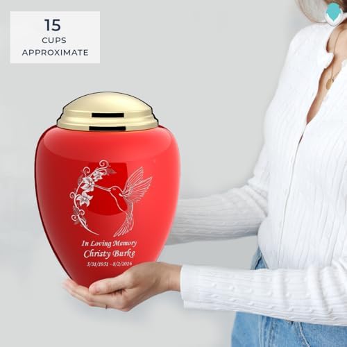 GetUrns Personalized Hummingbird Cremation Urn for Adult Ashes