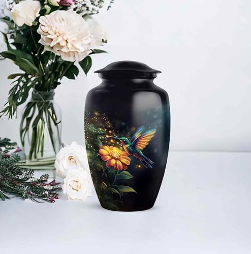 Hummingbird Cremation Urn for Adults - 10 Inch - Velvet Bag Included