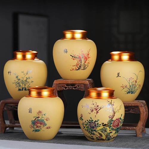 Medium Ceramic Keepsake Urn for Human Ashes - Beautiful Flower and Bird Design