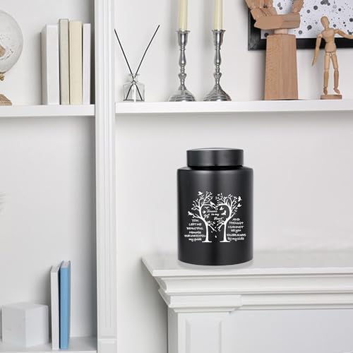 Tree of Love Medium Black Urn for Adult Ashes