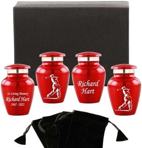 Personalized Engraving Golfing in Heaven Cremation Urn - Decorative Ashes Urn for Family Keepsake