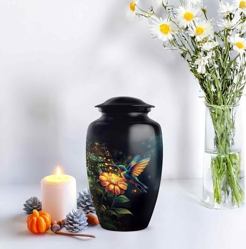Hummingbird Cremation Urn for Adults - 10 Inch - Velvet Bag Included