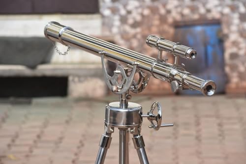 Nautical Brass Anchor Telescope with Steel Tripod Stand