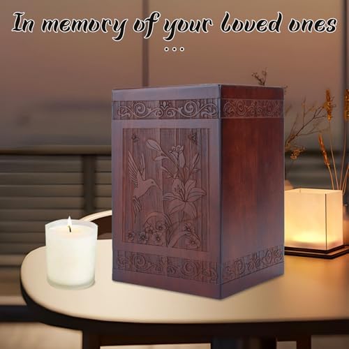 Cremation Urn Wooden Decorative Box for Human Ashes