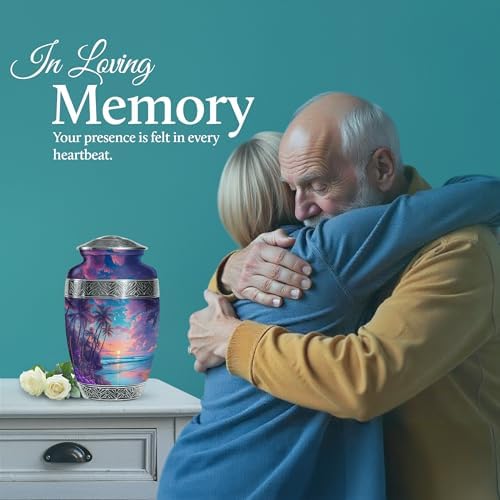10 Inch Beach Urn for Human Ashes - Handcrafted Funeral Urn