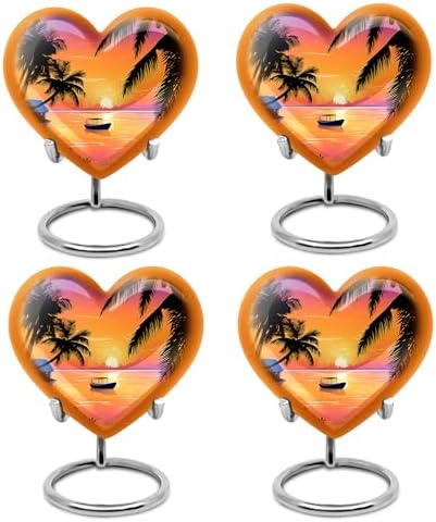 Heart Shape Cremation Urn - Small Keepsake Pack of 4