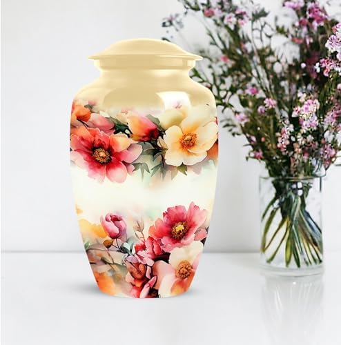 Elegant Flower Design Urn Set of 5