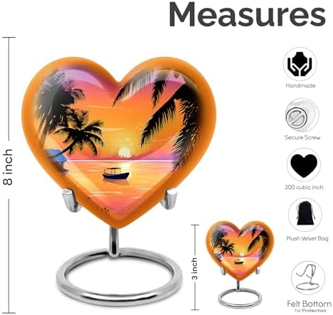 Heart Shape Cremation Urn - Small Keepsake Pack of 4