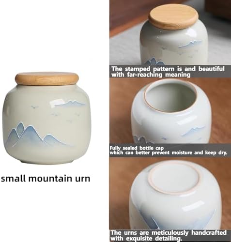 Small Urn for Human Ashes - Ceramic 3 Inch Memorial Keepsake