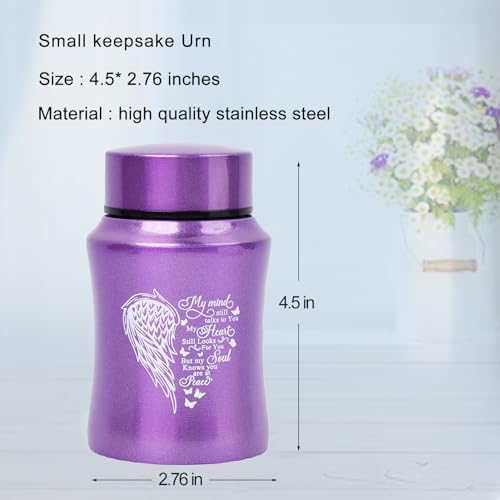 45 Inches Small Keepsake Urn - Heart Wing Memorial Container