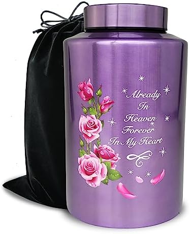 220 lbs Capacity Decorative Cremation Urn with Velvet Bag