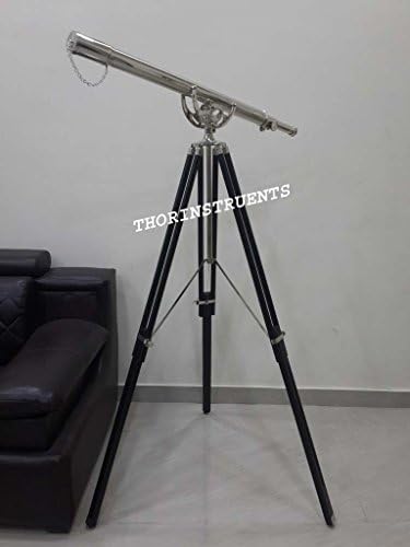 Nautical Brass Telescope with Black Tripod Stand