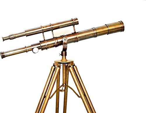 Royal Design Brass Antique Telescope with Tripod
