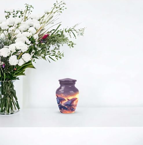 Dolphin Urn for Human Ashes - 3 Inch Cremation Keepsake for Women