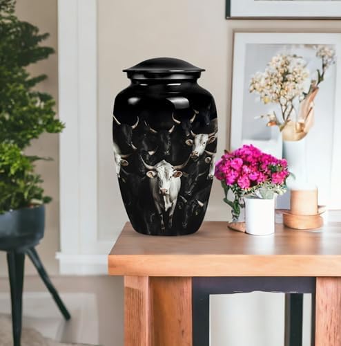 Cow Urn for Human Ashes - 10 Inch