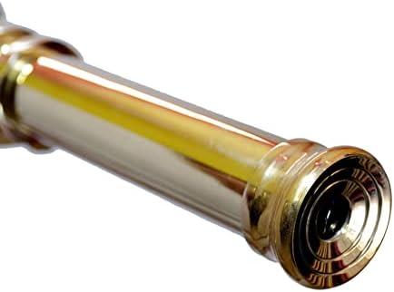 Vintage Nautical Brass Telescope with Black Leather Cover