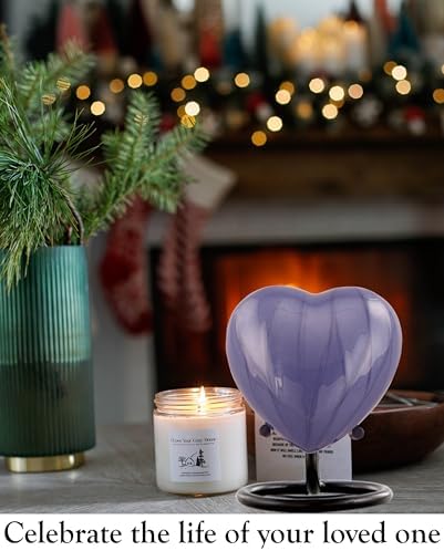 Personalized Heart Keepsake Urn - Purple