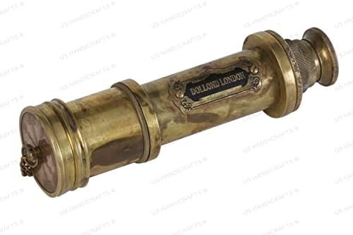 Antique Style Brass Telescope with Lid 16 Inch Marine Spyglass