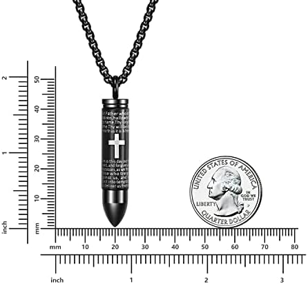Rnivida Cross Urn Ashes Pendant Necklace for Men