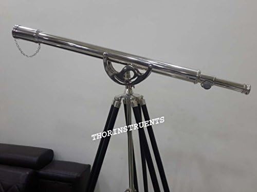 Nautical Brass Telescope with Black Tripod Stand