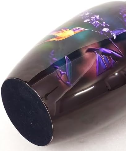Midnight Purple Hummingbird Cremation Urn for Adults