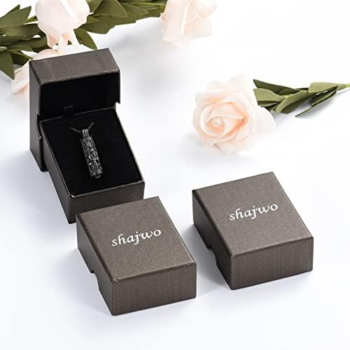 Shajwo Cylinder Cremation Urn Ashes Necklace for Women Men