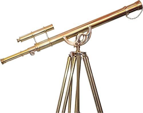 Nautical Double Barrel Brass Telescope Stand