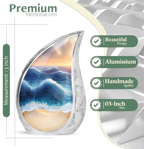 Yatskia Elegant Mini Urns for Human Ashes 3 Inch