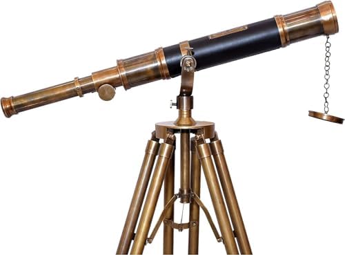 Vintage Marine Brass Telescope Floor Standing Decor