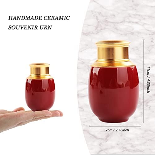 Small Urns for Human Ashes Rose Red Decorative Urn