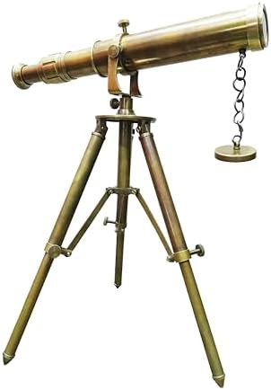 Vintage Antique Brass Telescope with Tripod Stand