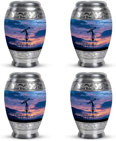 Saburial Telescope Memorial Urn Set - 3 Inch Pack of 4 for Ashes