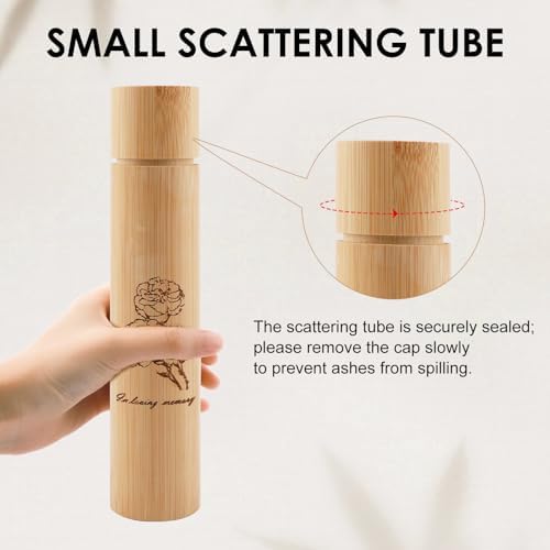 Set of 4 Biodegradable Bamboo Scattering Urns for Human Ashes - Tree of Life