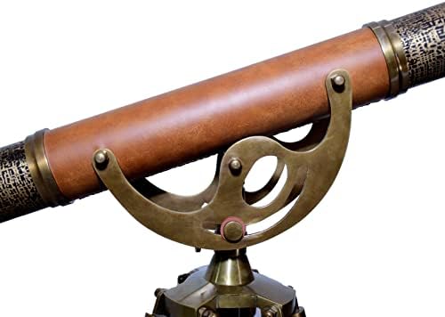 Maritime Wooden Tripod Vintage Anchor Master Telescope