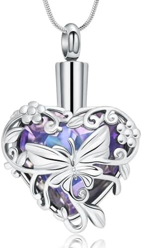 Butterfly Urn Necklace for Cremation Ashes