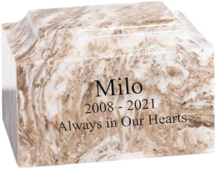 XL Sand Paw Cultured Marble Cremation Urn 1